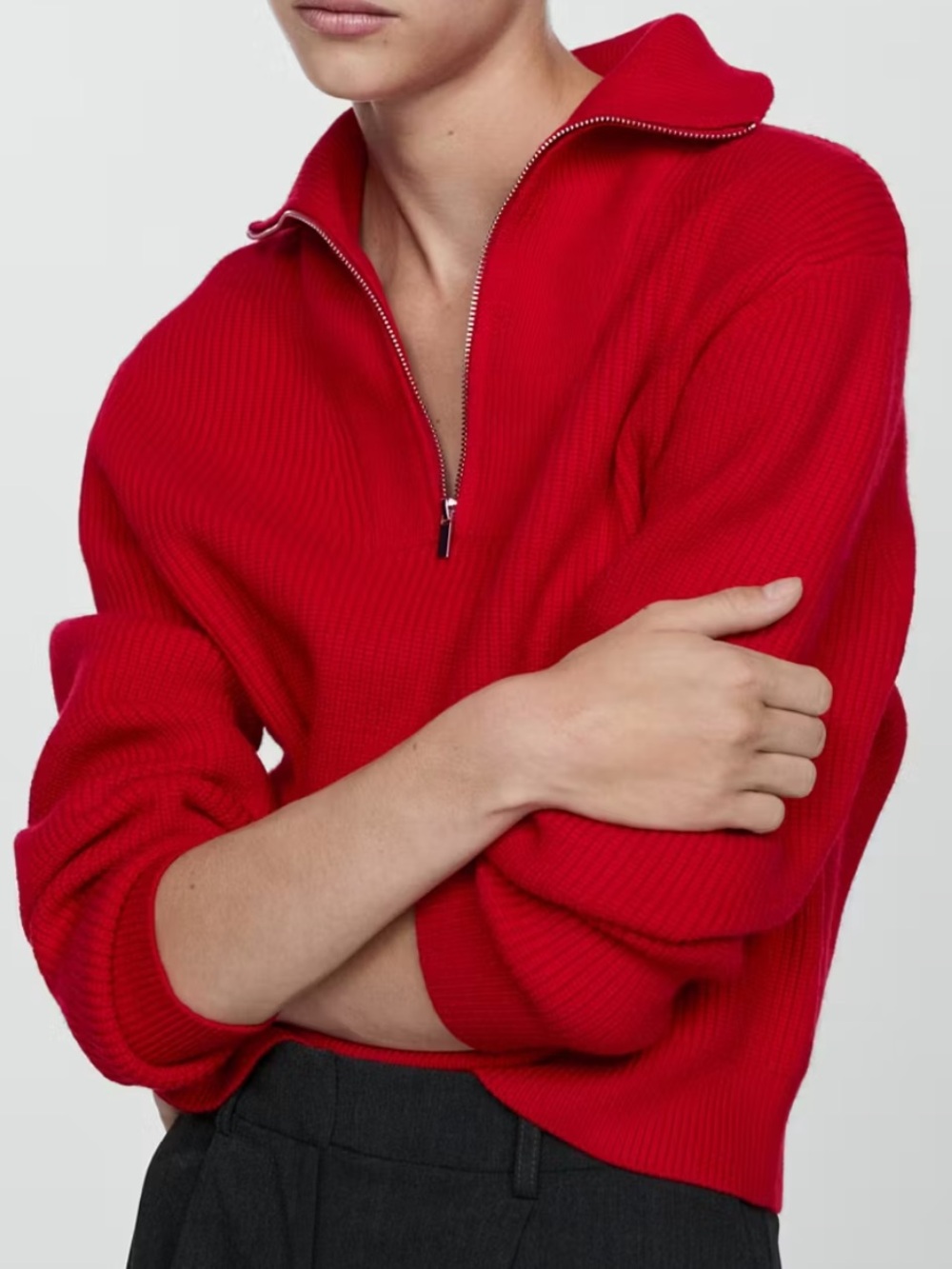 Zip neck jumper